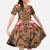 Terracotta Bird of Batik Papua Family Matching Off Shoulder Maxi Dress and Hawaiian Shirt Exotic Natural Wealth of Papua - Polynesian Pride