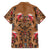 Terracotta Bird of Batik Papua Family Matching Off Shoulder Maxi Dress and Hawaiian Shirt Exotic Natural Wealth of Papua - Polynesian Pride