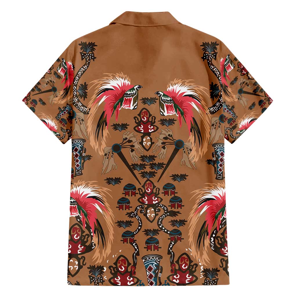 Terracotta Bird of Batik Papua Family Matching Summer Maxi Dress and Hawaiian Shirt Exotic Natural Wealth of Papua LT9 - Polynesian Pride