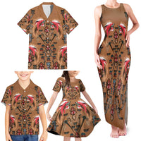 Terracotta Bird of Batik Papua Family Matching Tank Maxi Dress and Hawaiian Shirt Exotic Natural Wealth of Papua LT9 - Polynesian Pride