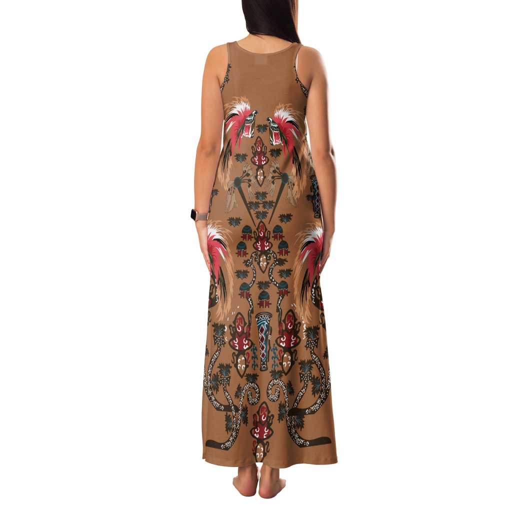 Terracotta Bird of Batik Papua Family Matching Tank Maxi Dress and Hawaiian Shirt Exotic Natural Wealth of Papua LT9 - Polynesian Pride