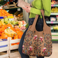 Terracotta Bird of Batik Papua Grocery Bag Exotic Natural Wealth of Papua - Polynesian Pride