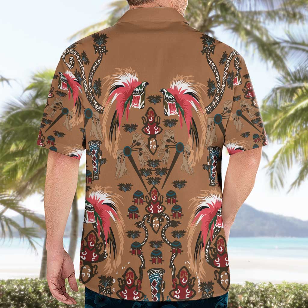 Terracotta Bird of Batik Papua Hawaiian Shirt Exotic Natural Wealth of Papua LT9 - Polynesian Pride
