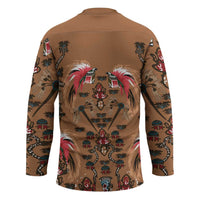 Terracotta Bird of Batik Papua Hockey Jersey Exotic Natural Wealth of Papua LT9 - Polynesian Pride