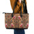 Terracotta Bird of Batik Papua Leather Tote Bag Exotic Natural Wealth of Papua - Polynesian Pride