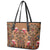 Terracotta Bird of Batik Papua Leather Tote Bag Exotic Natural Wealth of Papua - Polynesian Pride