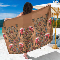 Terracotta Bird of Batik Papua Sarong Exotic Natural Wealth of Papua - Polynesian Pride