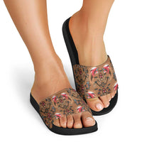 Terracotta Bird of Batik Papua Slide Sandals Exotic Natural Wealth of Papua - Polynesian Pride