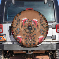 Terracotta Bird of Batik Papua Spare Tire Cover Exotic Natural Wealth of Papua LT9 Gold - Polynesian Pride
