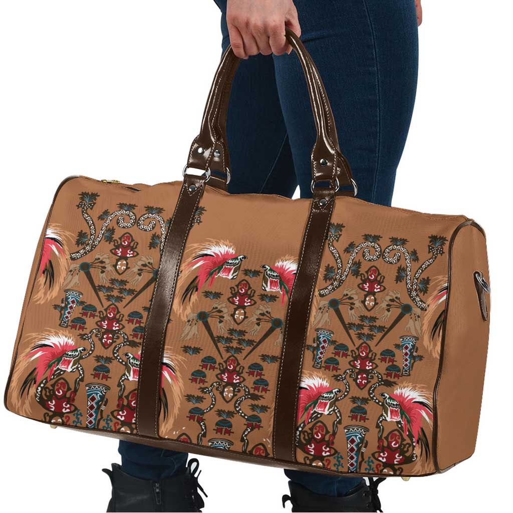 Terracotta Bird of Batik Papua Travel Bag Exotic Natural Wealth of Papua LT9 - Polynesian Pride