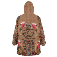 Terracotta Bird of Batik Papua Wearable Blanket Hoodie Exotic Natural Wealth of Papua LT9 - Polynesian Pride