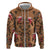 Terracotta Bird of Batik Papua Zip Hoodie Exotic Natural Wealth of Papua - Polynesian Pride
