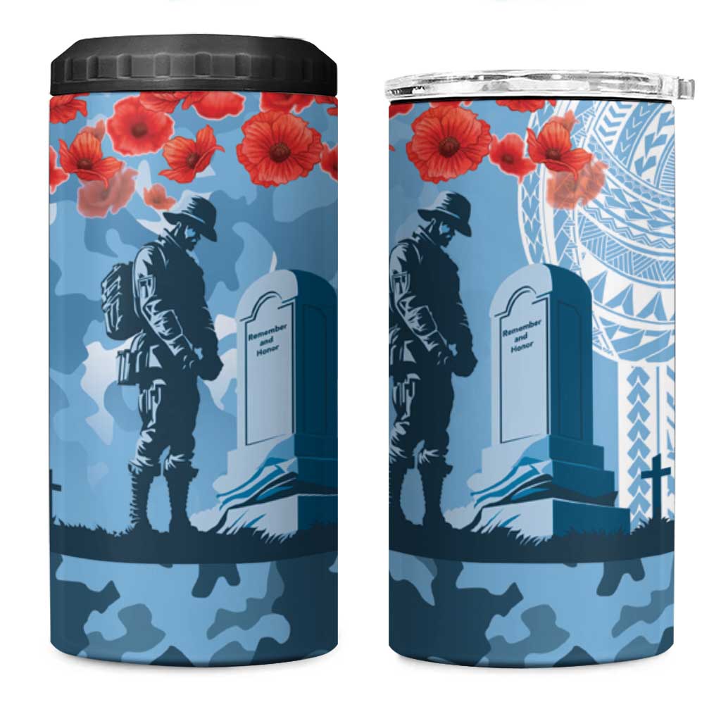 FSM Verterans Day 4 in 1 Can Cooler Tumbler Their Lives Your Freedom LT9 One Size: 16 oz Blue - Polynesian Pride