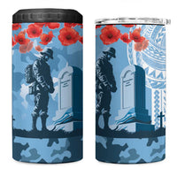 FSM Verterans Day 4 in 1 Can Cooler Tumbler Their Lives Your Freedom LT9 One Size: 16 oz Blue - Polynesian Pride