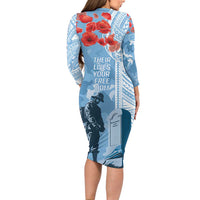 FSM Verterans Day Family Matching Long Sleeve Bodycon Dress and Hawaiian Shirt Their Lives Your Freedom LT9 - Polynesian Pride