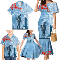 FSM Verterans Day Family Matching Mermaid Dress and Hawaiian Shirt Their Lives Your Freedom LT9 - Polynesian Pride