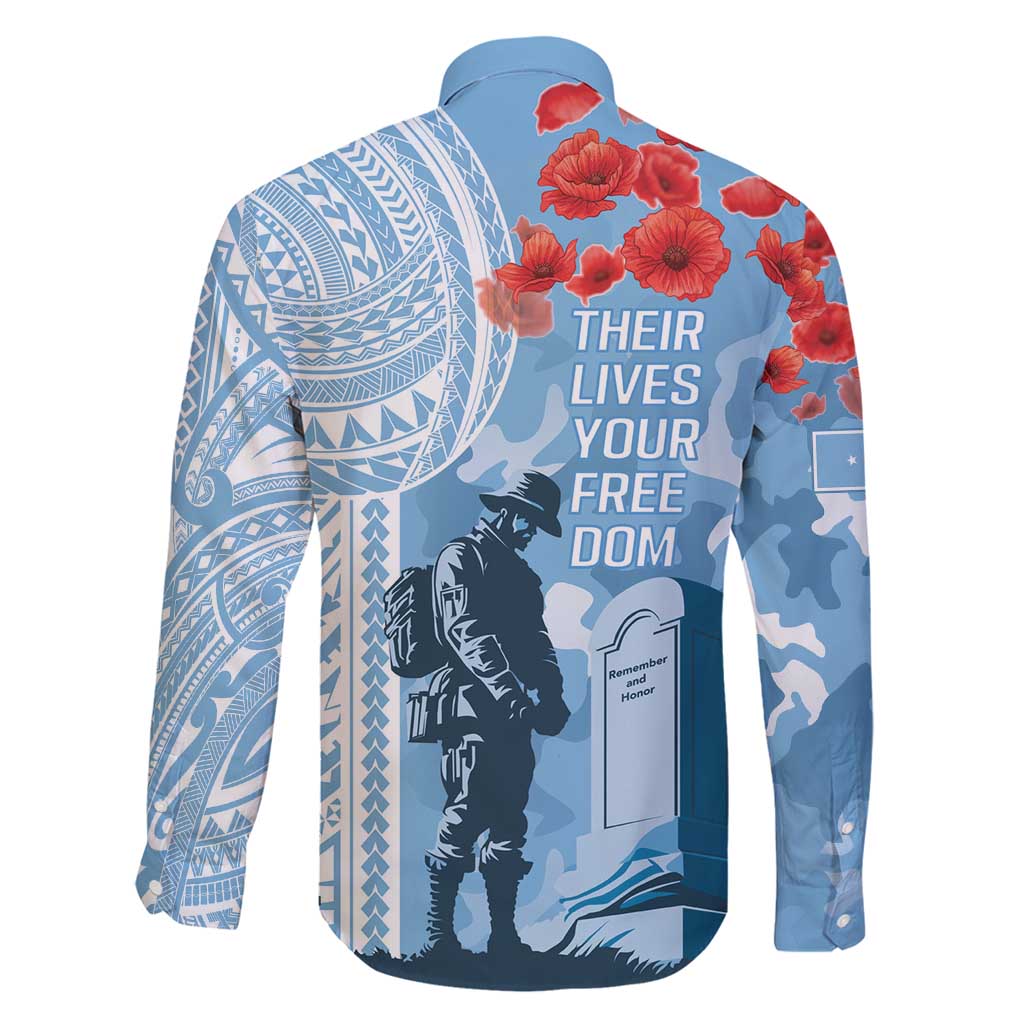 FSM Verterans Day Family Matching Mermaid Dress and Hawaiian Shirt Their Lives Your Freedom LT9 - Polynesian Pride