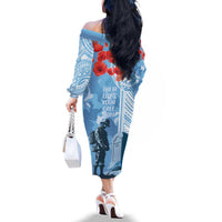 FSM Verterans Day Family Matching Off The Shoulder Long Sleeve Dress and Hawaiian Shirt Their Lives Your Freedom LT9 - Polynesian Pride