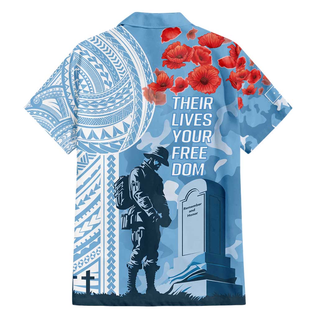 FSM Verterans Day Family Matching Off Shoulder Short Dress and Hawaiian Shirt Their Lives Your Freedom LT9 - Polynesian Pride