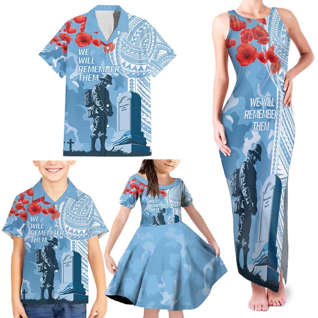 FSM Verterans Day Family Matching Tank Maxi Dress and Hawaiian Shirt Their Lives Your Freedom LT9 - Polynesian Pride