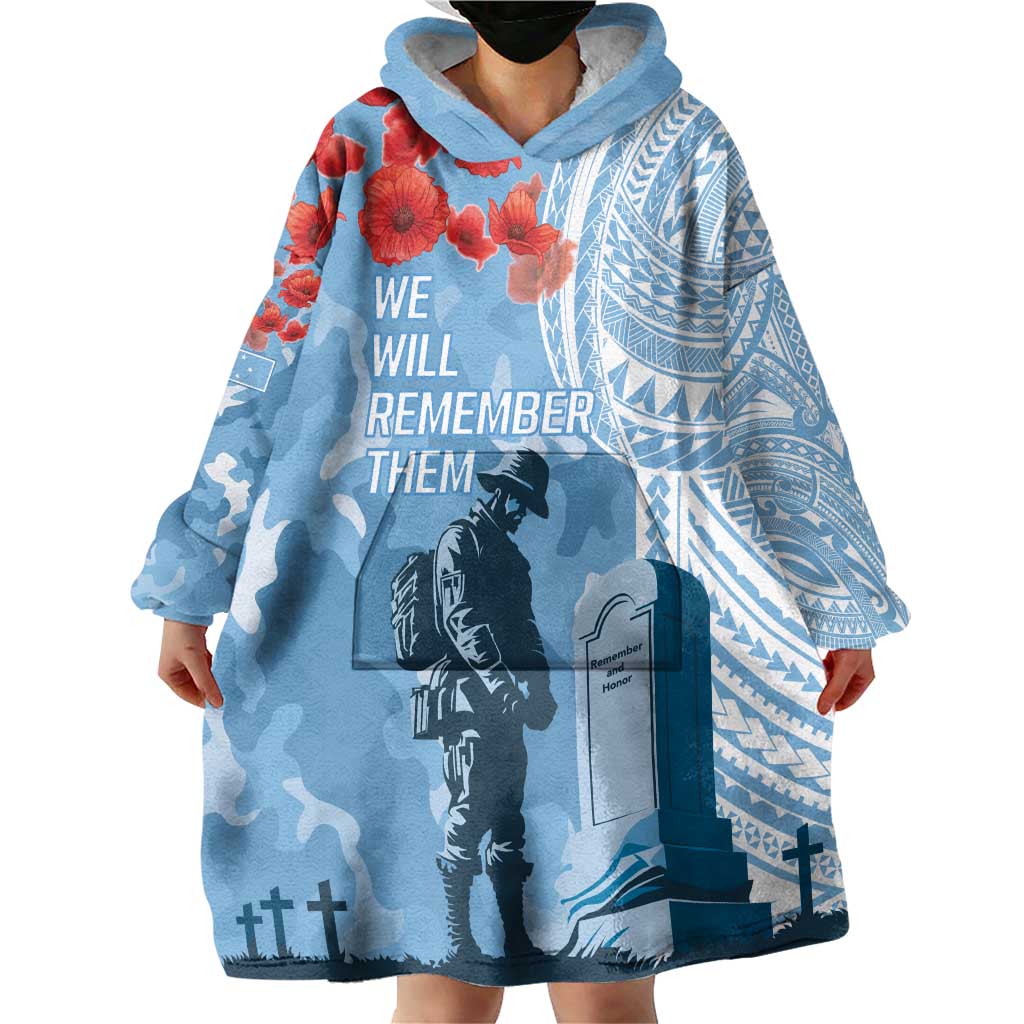 FSM Verterans Day Wearable Blanket Hoodie Their Lives Your Freedom