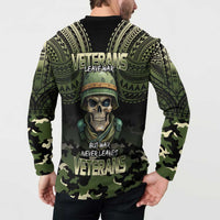 Veterans Day Button Sweatshirt War Never Leaves A Veteran Proud Military