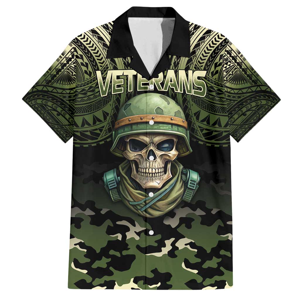 Veterans Day Family Matching Long Sleeve Bodycon Dress and Hawaiian Shirt War Never Leaves A Veteran Proud Military LT9 Dad's Shirt - Short Sleeve Black - Polynesian Pride