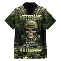 Veterans Day Family Matching Long Sleeve Bodycon Dress and Hawaiian Shirt War Never Leaves A Veteran Proud Military LT9 - Polynesian Pride