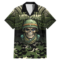 Veterans Day Family Matching Mermaid Dress and Hawaiian Shirt War Never Leaves A Veteran Proud Military LT9 Dad's Shirt - Short Sleeve Black - Polynesian Pride