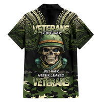 Veterans Day Family Matching Off The Shoulder Long Sleeve Dress and Hawaiian Shirt War Never Leaves A Veteran Proud Military LT9 - Polynesian Pride