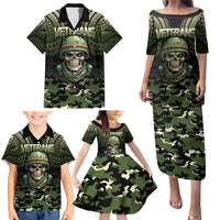 Veterans Day Family Matching Puletasi and Hawaiian Shirt War Never Leaves A Veteran Proud Military LT9 - Polynesian Pride
