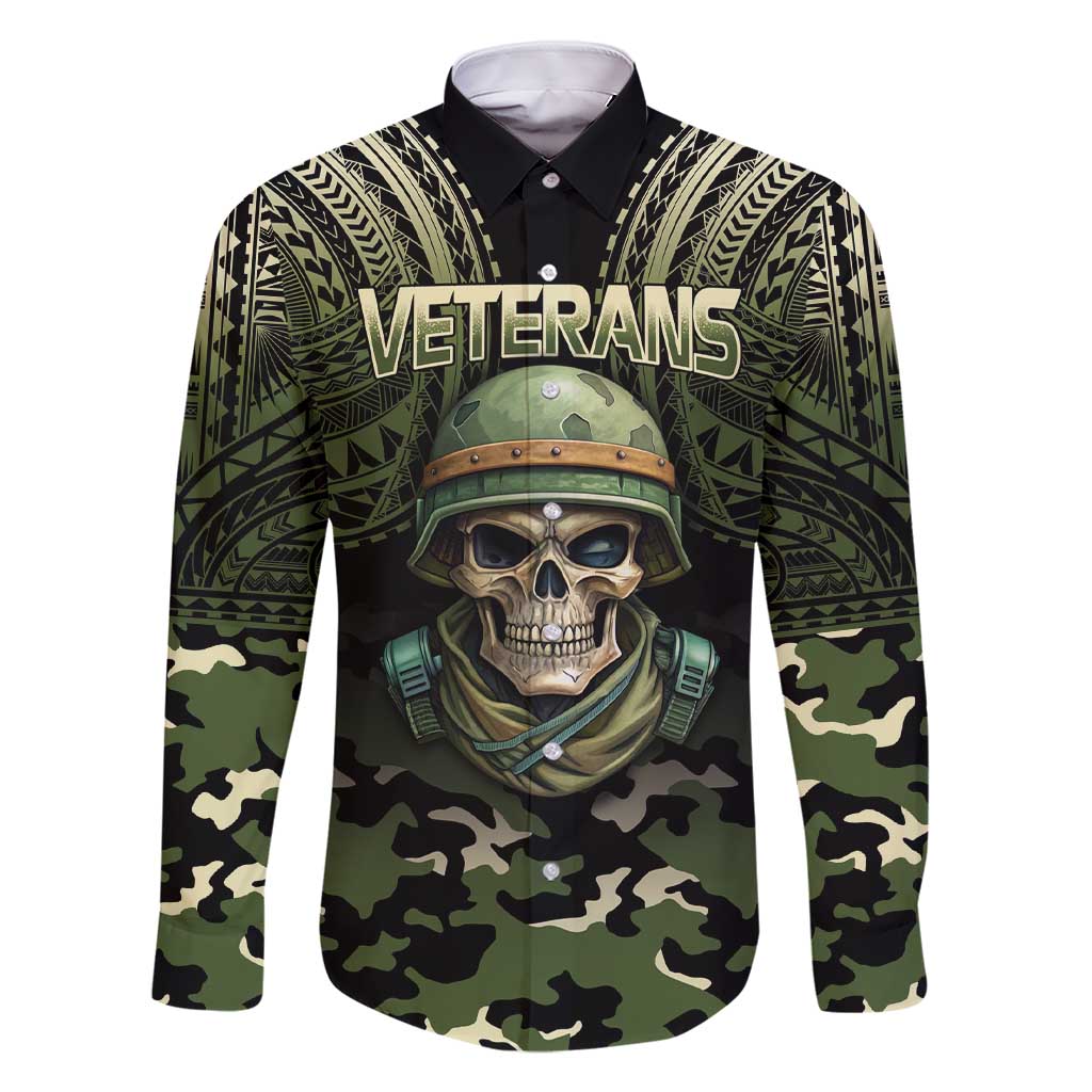 Veterans Day Family Matching Short Sleeve Bodycon Dress and Hawaiian Shirt War Never Leaves A Veteran Proud Military LT9 Dad's Shirt - Long Sleeve Black - Polynesian Pride