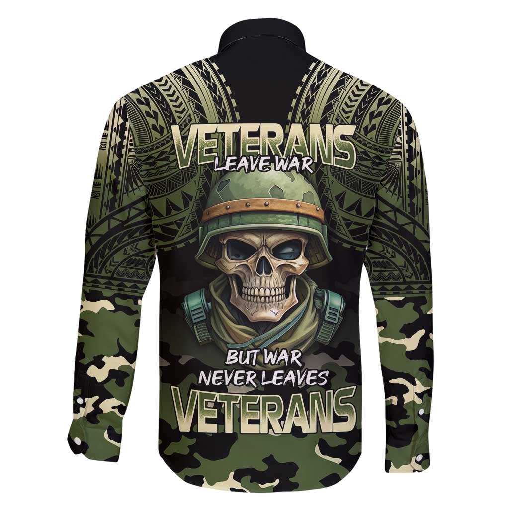 Veterans Day Family Matching Short Sleeve Bodycon Dress and Hawaiian Shirt War Never Leaves A Veteran Proud Military LT9 - Polynesian Pride