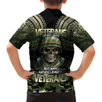 Veterans Day Family Matching Tank Maxi Dress and Hawaiian Shirt War Never Leaves A Veteran Proud Military LT9 - Polynesian Pride