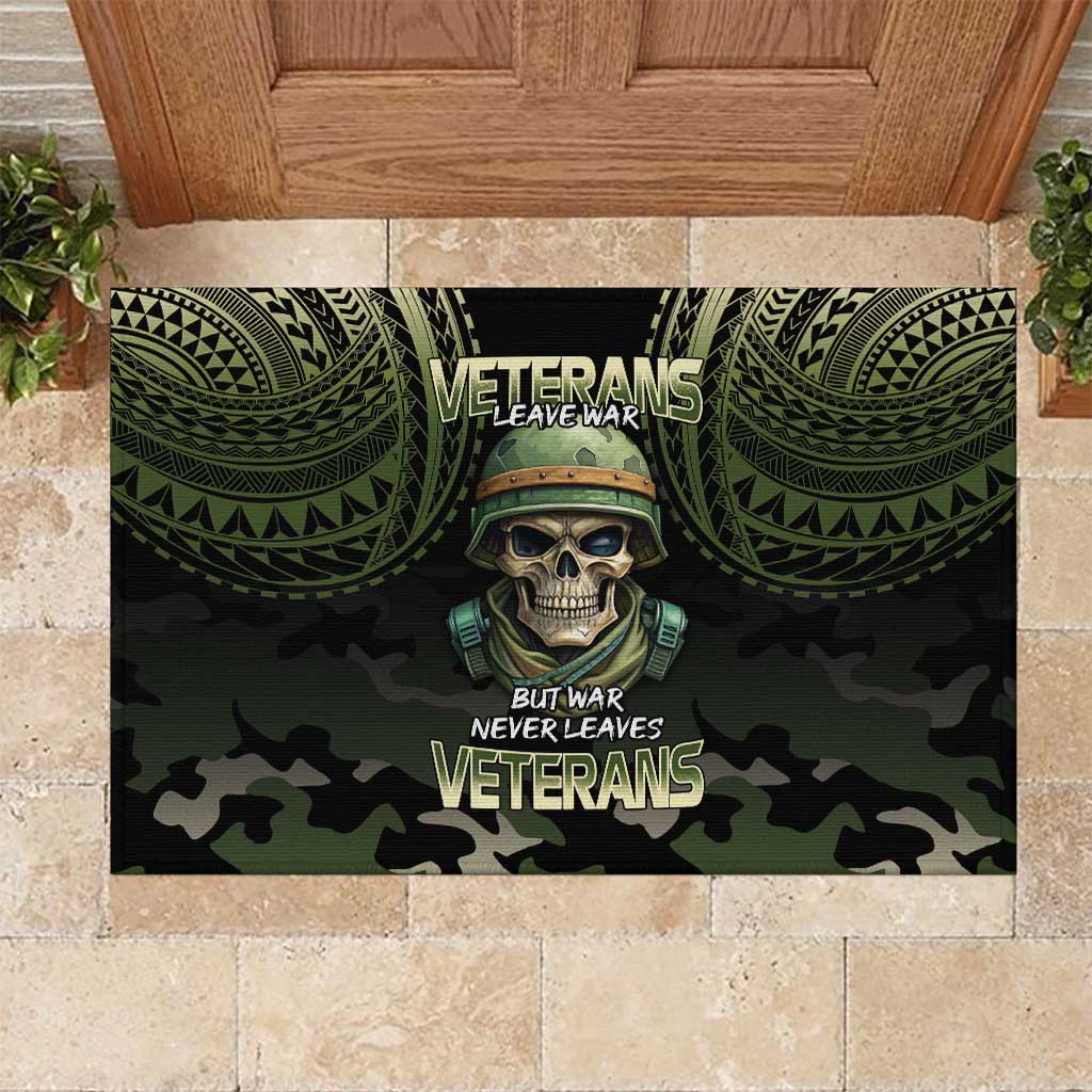 Veterans Day Rubber Doormat War Never Leaves A Veteran Proud Military