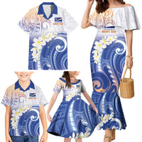 Marshall Islands Manit Day Family Matching Mermaid Dress and Hawaiian Shirt Plumeria and Polynesian Tribal LT9 - Polynesian Pride