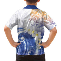 Marshall Islands Manit Day Family Matching Puletasi and Hawaiian Shirt Plumeria and Polynesian Tribal LT9 - Polynesian Pride