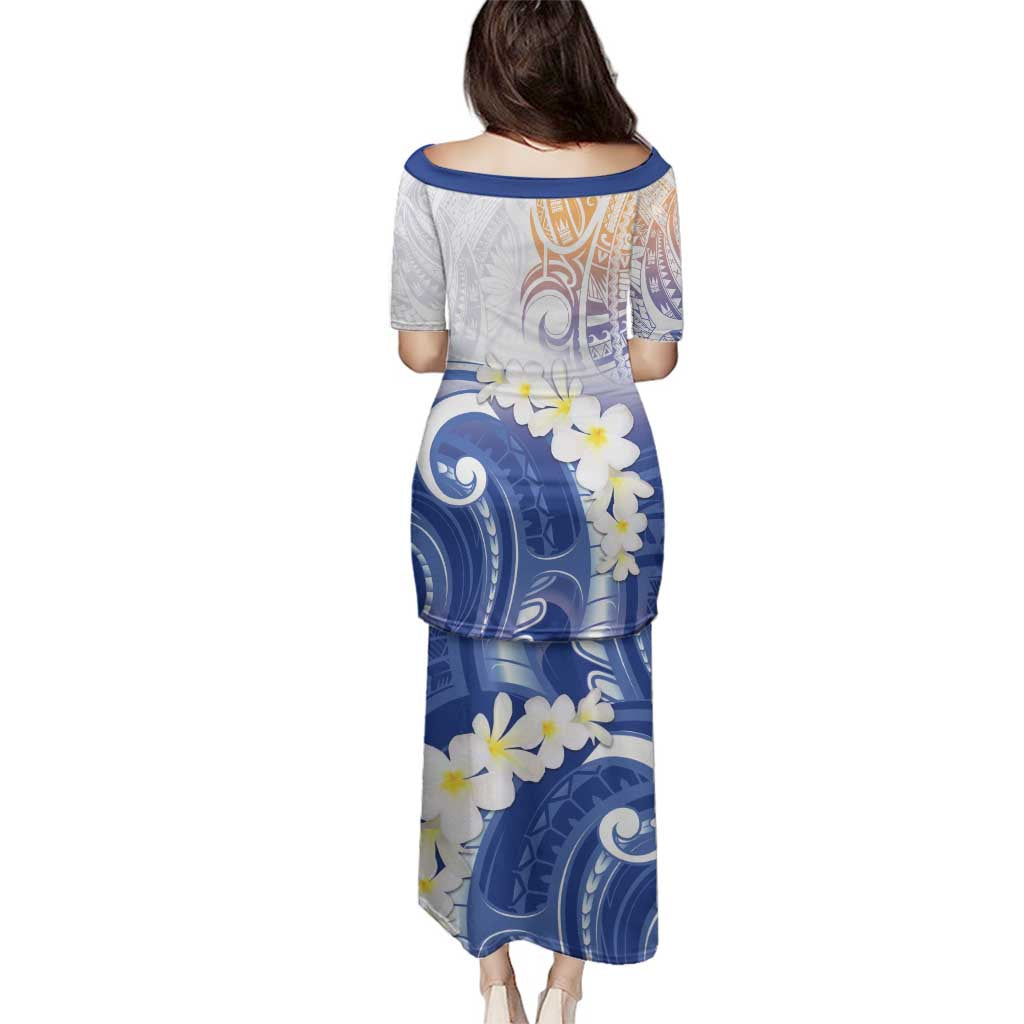 Marshall Islands Manit Day Family Matching Puletasi and Hawaiian Shirt Plumeria and Polynesian Tribal LT9 - Polynesian Pride