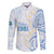 Palau 1981 Tribal Tattoo Family Matching Long Sleeve Bodycon Dress and Hawaiian Shirt with Belau Plumeria Flowers