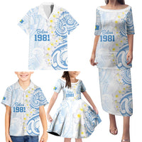 Palau 1981 Tribal Tattoo Family Matching Puletasi and Hawaiian Shirt with Belau Plumeria Flowers LT9 - Polynesian Pride