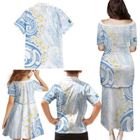 Palau 1981 Tribal Tattoo Family Matching Puletasi and Hawaiian Shirt with Belau Plumeria Flowers LT9 - Polynesian Pride