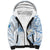 Palau 1981 Tribal Tattoo Sherpa Hoodie with Belau Plumeria Flowers