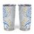 Palau 1981 Tribal Tattoo Tumbler Cup with Belau Plumeria Flowers