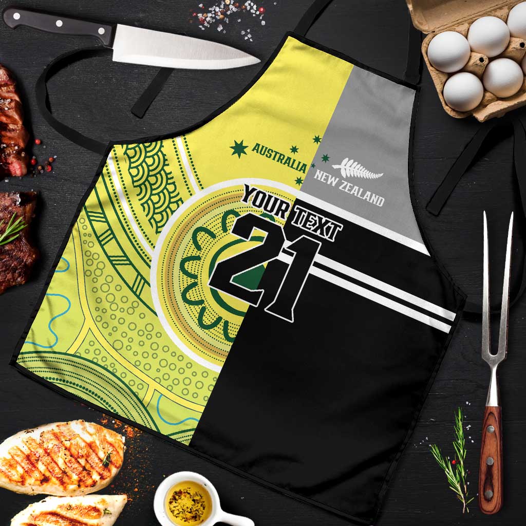 Custom Cricket AUNZ Spirit Apron Aussie New Zealand Retro Edition LT9 Black - Polynesian Pride