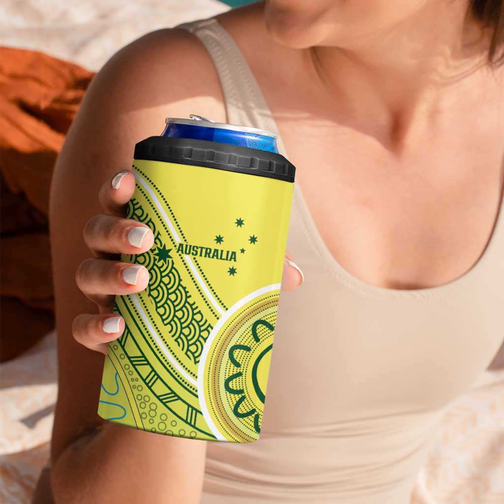 Custom Cricket AUNZ Spirit 4 in 1 Can Cooler Tumbler Aussie New Zealand Retro Edition - Polynesian Pride
