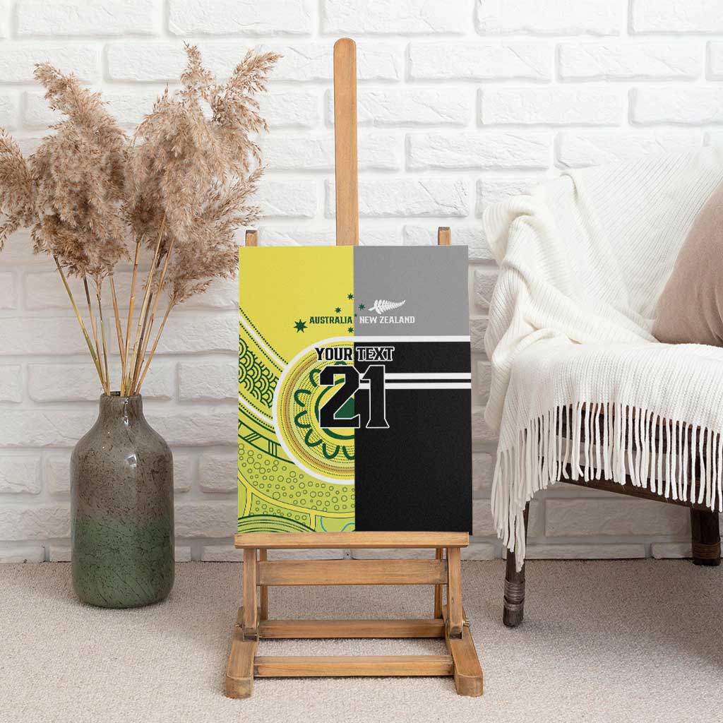 Custom Cricket AUNZ Spirit Canvas Wall Art Aussie New Zealand Retro Edition LT9 - Polynesian Pride