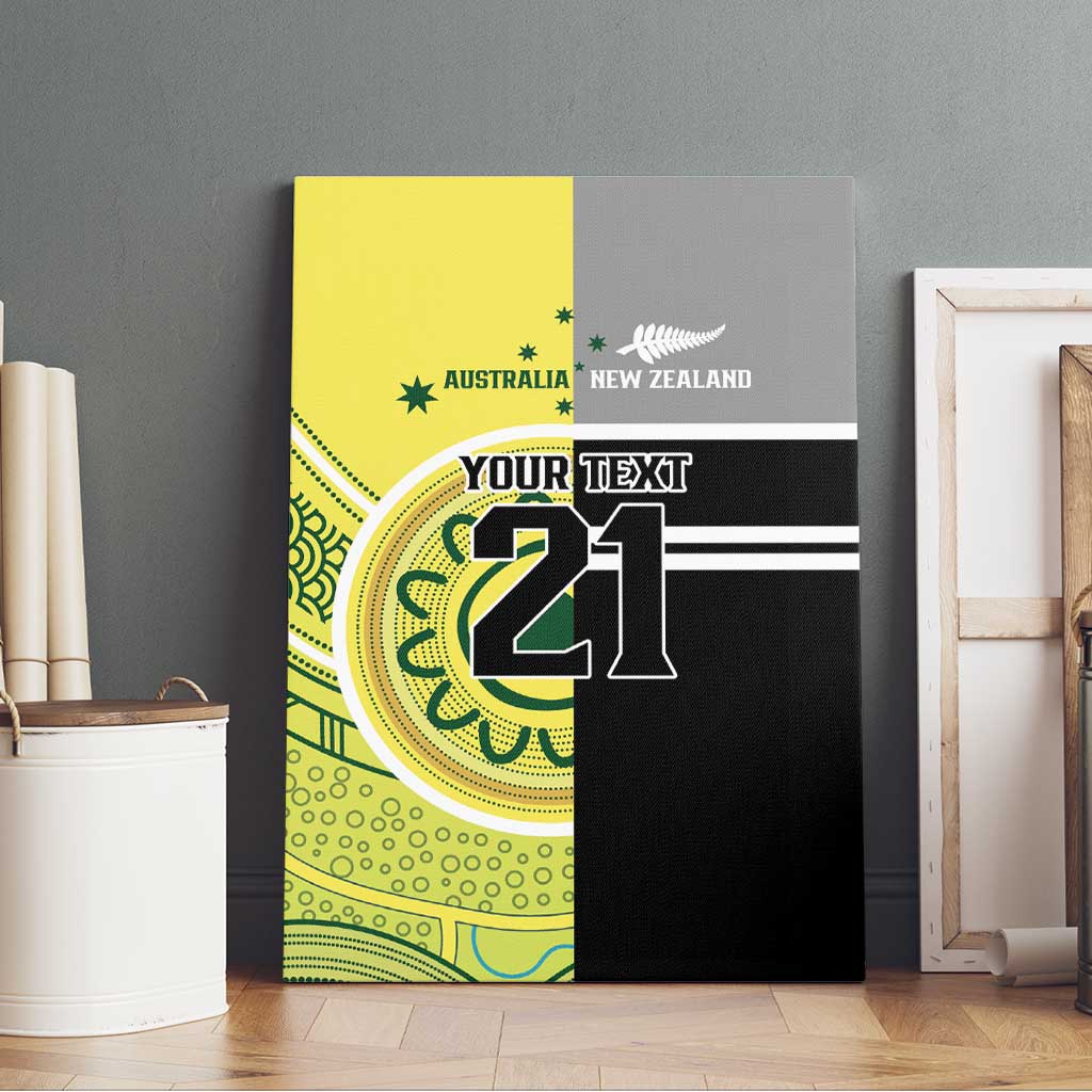 Custom Cricket AUNZ Spirit Canvas Wall Art Aussie New Zealand Retro Edition LT9 - Polynesian Pride
