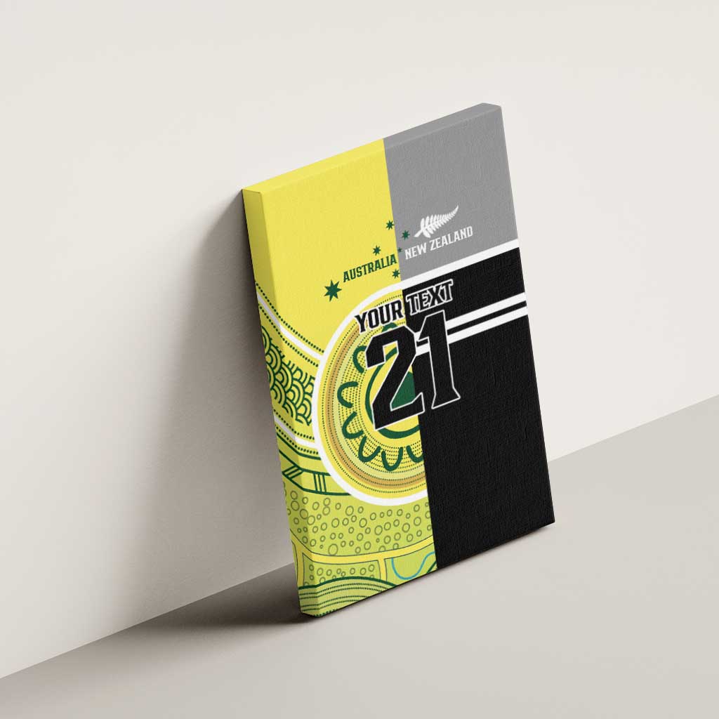 Custom Cricket AUNZ Spirit Canvas Wall Art Aussie New Zealand Retro Edition LT9 - Polynesian Pride