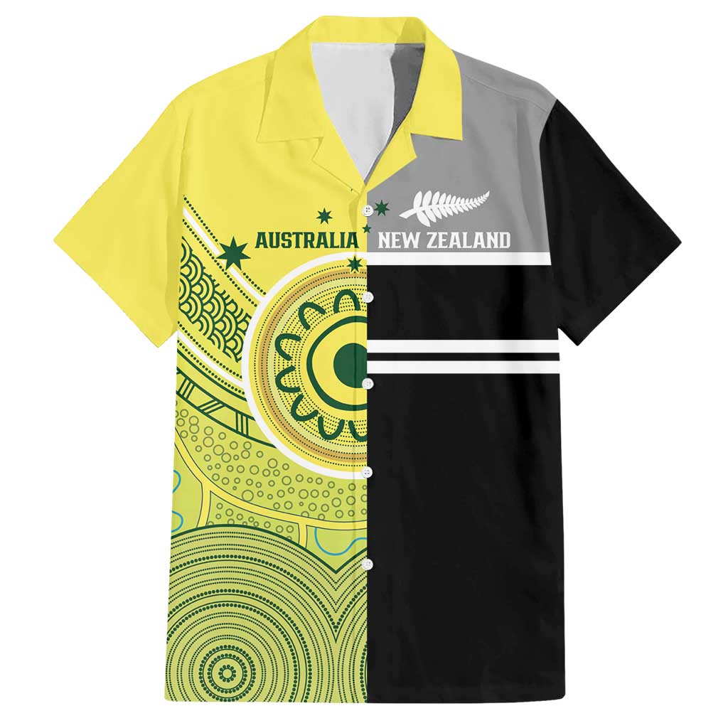 Custom Cricket AUNZ Spirit Hawaiian Shirt Aussie New Zealand Retro Edition - Polynesian Pride