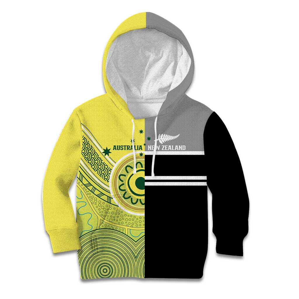 Custom Cricket AUNZ Spirit Kid Hoodie Aussie New Zealand Retro Edition - Polynesian Pride